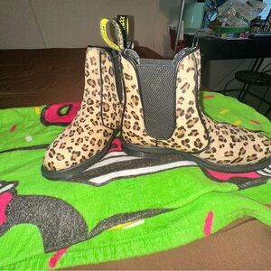 Leopard Print Ankle Boots